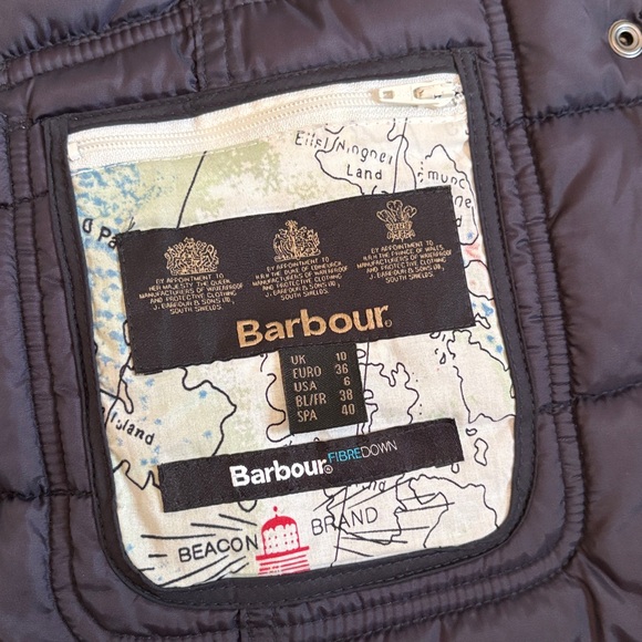 Barbour Landry Long Quilted Down Coat - Picture 8 of 10
